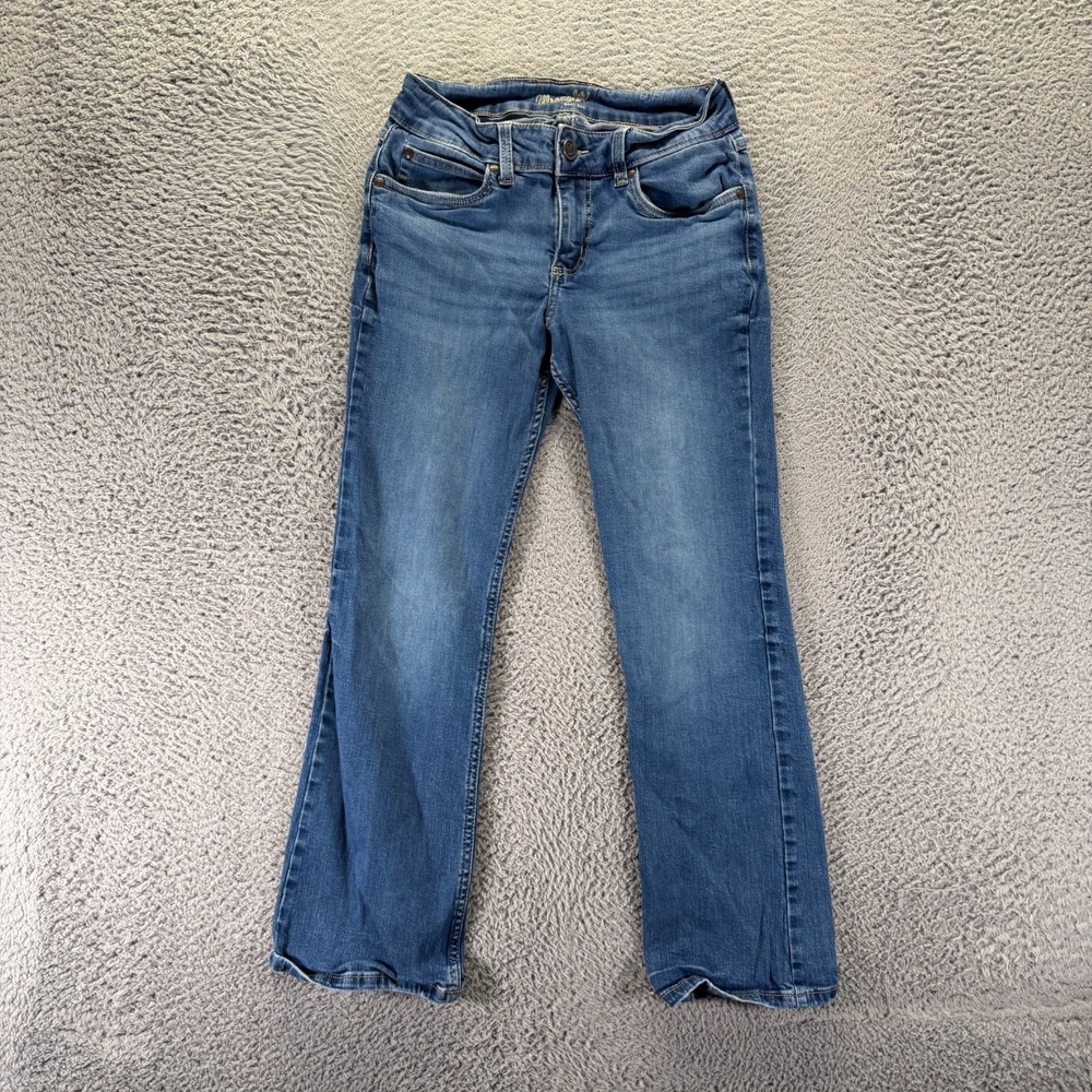 Wrangler Jeans Women's 7 Blue Cotton Denim Bootcut Faded Western Cowgirl Stretch